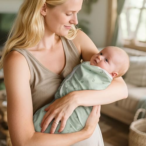 Image of GLLQUEN BABY Swaddles for Newborns 0-3 Months, Adjustable & Easy Fastener | 3-Pack, Organic Cotton Swaddle, Womb-Like Nursery Swaddling Blanket reduces startle reflex, soft and skin-friendly fabric