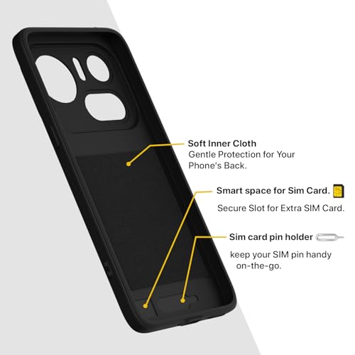 Image of Pikkme Back Cover for Nothing Phone 4a Pro 5G Soft Matte Silicone Mag-Safe Design (Mag-Safe Not Support) Camera Protection | Slim Fit Bumper Cover (Black)