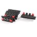 uxcell 5 Pcs 64mm x 18mm 4 Positions Push in Jack Spring Load Audio Speaker Terminals