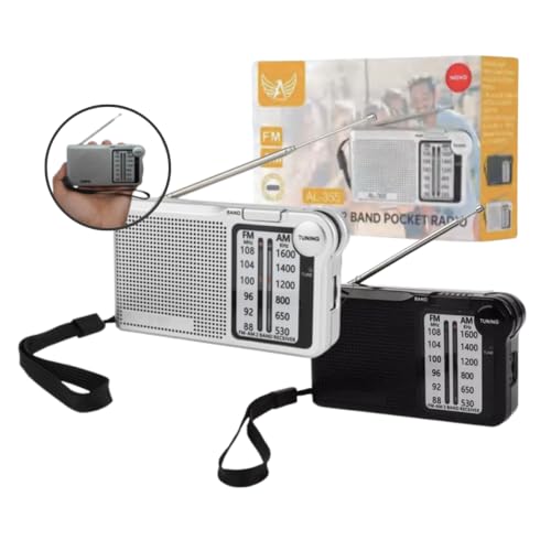 Rádio Radinho Digital AM/FM, 2 Bandas, P2, Carreg TIPO-C 5V (cabo - C) - A pilha 2x AA, Cabe no seu