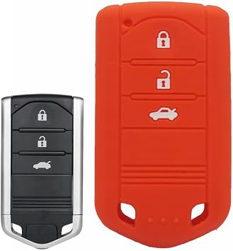 for Acura Precision Key Case Silicone Car Key Shell Cover Remote Key Cases Red