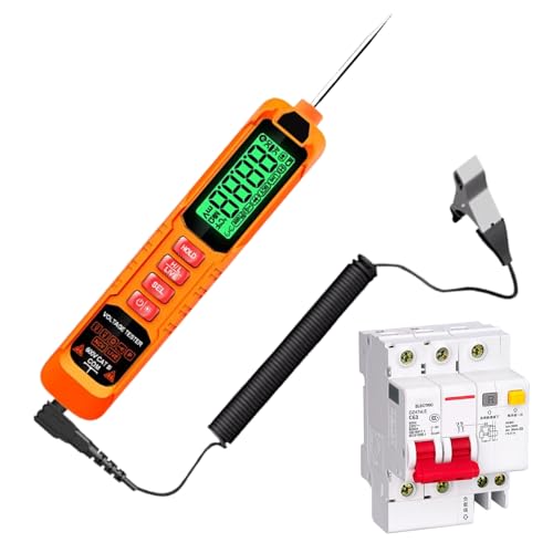 Comprobador de fusibles automotrices | Herramienta de diagnóstico para electrónica de vehículos | pantalla digital LED probador de tensión para coche con alambre de resorte extendido y punta de prueba