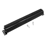  1 ensemble de refroidisseur d\'huile SHLPDFM noir de 45,7 cm à double passage en aluminium satiné avec raccords