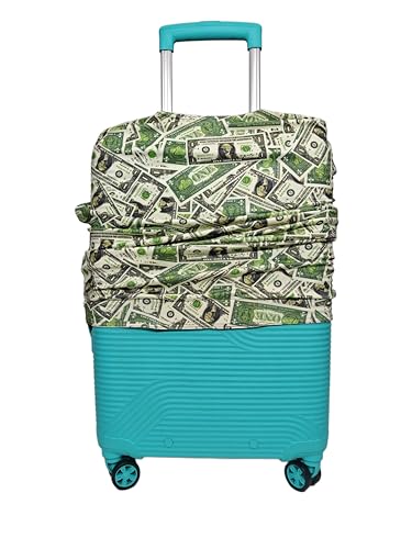Image of Printed Luggage Cover for Traveling Bag & Suitcase - Stretchable & Scratchproof Trolley Protector with Velcro Lock & Lightweight Washable Material(Suitcase Bag Not Included, Only Cover in Product)