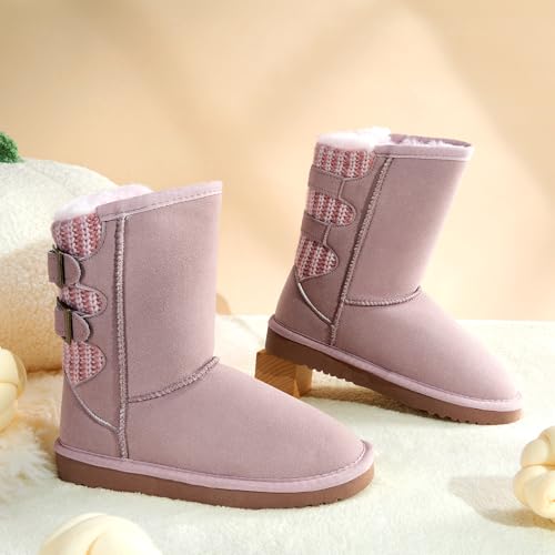 DREAM PAIRS Girls Winter Boots Kids Snow Shoes,All Pink,2 Little Kid - image 4