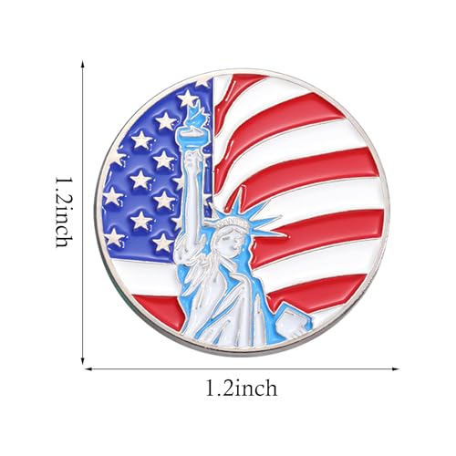Image of Rhinestone Brooch Pins for Women, Vintage Crystal Enamel Brooches, American Flag Pin Patriotic Lapel Pins Gift for Suit Clothes Bag Accessories