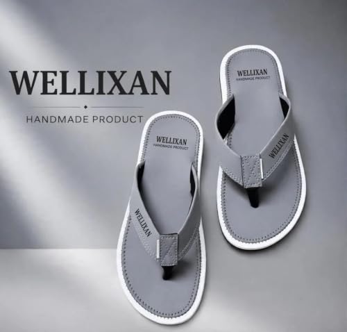 Image of Faux Leather Flip Flops Slipper | Light weight EVA | Anti-Slip Comfortable Thong Slippers | Soft Cushioned Footbed | Durable Casual Daily Wear Slipper | (Size 6-10)
