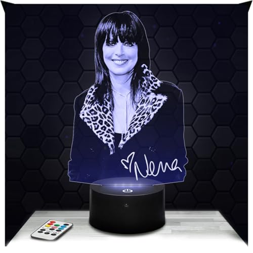 Lampephoto.fr - Lámpara 3D Ne na Cantante Alemana Decoración Idea Regalo Hombre Mujer Objeto Ne na Luz Nocturna Adulto Decoración Habitación Idea Regalo, Navidad Hombre Mujer Original, Merchandising