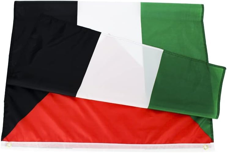Yeboefir Bandera De Palestina De 4 X 6 Pies, Poliéster 100D Impreso Colores Vibrantes Banderas Nacionales Palestinas Con 2 Ojales De Laton Para