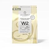Callebaut Recipe No. W2 Finest Belgian White Chocolate With 28% Cacao, 22% Milk, 5.51 Pound