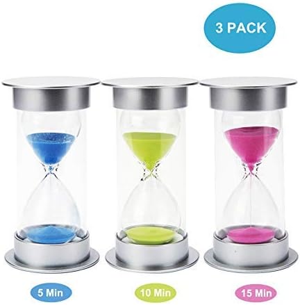 Clumsy Bird Sand Timer Set 3 Pack Hourglass 5/10 / 15 Minutes Timer for Kids, Kitchen, Games Timer, Durable Double Protective Glass