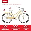Huffy Woodhaven 26" Cruiser Bike, Cream Yellow Frame, Dual-Density Padded Seat, Chainguard Cover, Rear Rack, Front Basket, Easy Height Adjustment #3