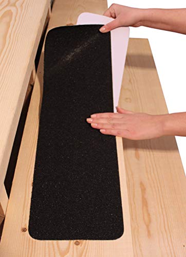 8”X30” Stair Treads Non-Slip Outdoor Tape – (10-Pack) Black Anti-Slip Strips #TOP3