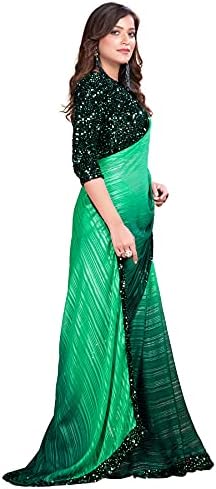 Pratham Blue Women's Silk Saree With Blouse Piece