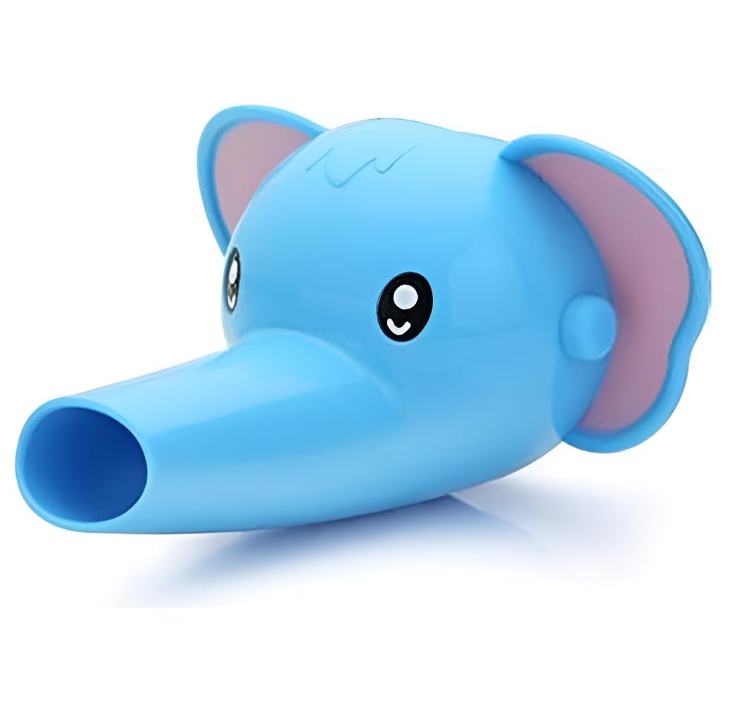 Painted Elephant Water Tap Extender | Elephant Water Extension Sink Tap Holder | Faucet Extender for Kitchen, Bathroom, Wash Basin - Plastic