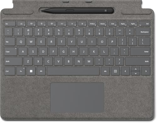Microsoft Surface Pro Signature Keyboard W/ Slim Pen 2 Qwerty Microsoft Cover Port Platino (Pro 8/9 Signature Copilot Type - Cover W/ Slim Pen 2 Bundl