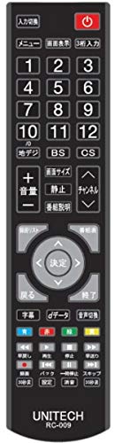 Amazon | ユニテク RC-009 液晶テレビ用 リモコン UNITECH | ユニテク