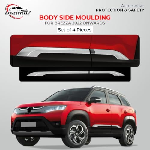 Image of Car Door Body Side Beading /Molding /Cladding for Maruti Suzuki Brezza Set of 04