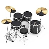 Ejoyous Drum Pad Drum-Schalldämpfer, Schlagzeug Dämpferset 10-TLG Drum Pad Drumming Übungspad aus Gummischaum für Bass Snaredrum