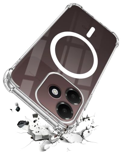 Image of Jkobi Shockproof Crystal-Clear Back Cover for Oppo A6c 4G (Magsafe Wireless Support | Drop & Camera Protection | Hard Polycarbonate)