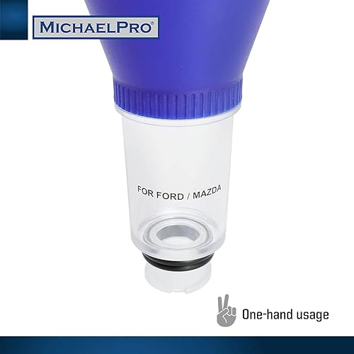 Miniatura 4 de MichaelPro Embudo de aceite sin derrames para vehículos Ford y Mazda, diseño sin manos para cambio de aceite, ahorra tiempo y esfuerzo  MP009076