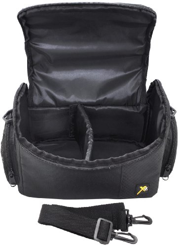 Xit XTCC3 Deluxe Digital Camera/Video Padded Carrying Case, Large (Black) - Thumbnail 4
