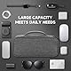 Teskyer Kabeltasche Organizer, Kabel Organizer Tasche, Reise Essentials Elektronik Zubehör Organizer, Protable Tech Pouch für Ladegeräte, Kabel, Power Bank, SM13 - Dunkelgrau