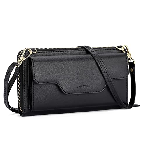 Image of nuoku Women's Small Crossbody Bags Wristlet Clutch Wallet Purses with Card Slot Phone Holder