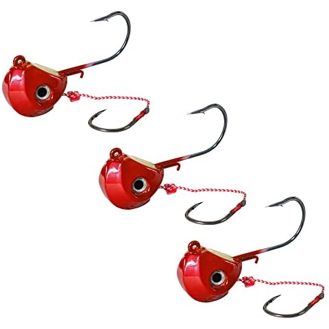 3 Pieces/Lot Inchiku Tenya Madai Jig Kabura Fishing Hook 40g-100g Tenya Metal Head Jigs Fishing Lure Artificial Baits Sea Fishing Accessories… (40g, Red 3pcs) Cover