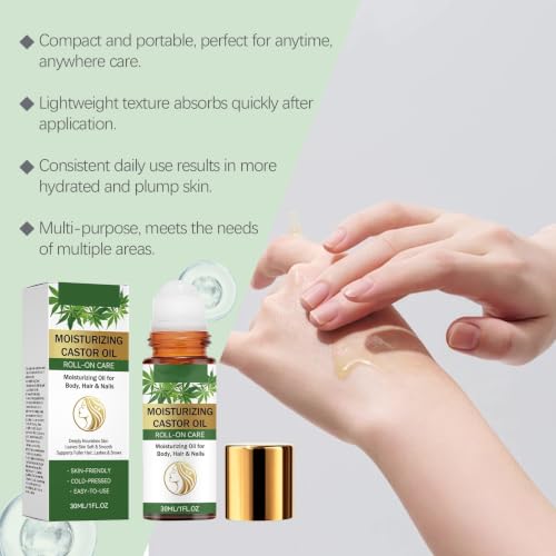 Aceite de ricino orgánico con cuarzo rosa natural para una hidratación profunda y exclusiva 2