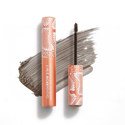 Grande Cosmetics GrandeBROW Tinted Brow Gel + Serum, Travel Size (Taupe)