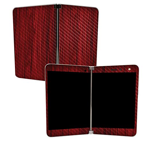 Image of MIGHTY SKINS MightySkins Carbon Fiber Skin for Microsoft Surface Duo - Cherry Grain | Protective, Durable Textured Carbon Fiber Finish | Easy to Apply, Remove, and Change Styles | Made in The USA
