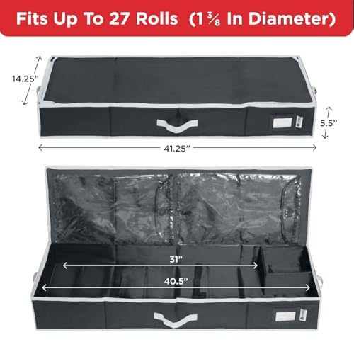 image for HOLDN’ STORAGE Premium Wrapping Paper Storage Container -Durable Mat