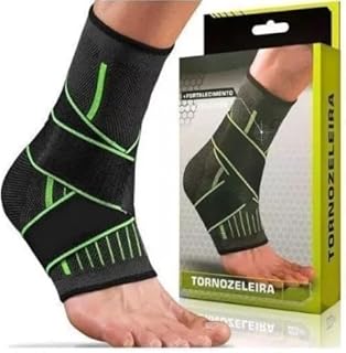 Tornozeleira Ortopedica De Compressão Estabilizadora - Ajustável Academia Futebol Crossfit Volei (VERDE)