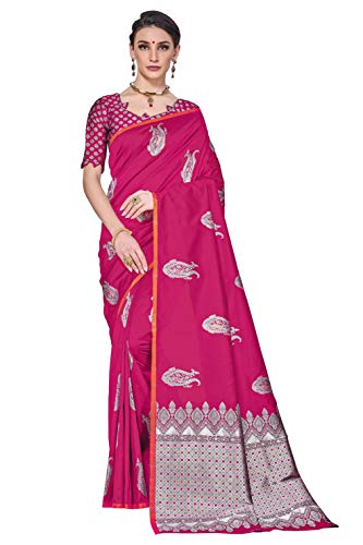 Image of Glory Sarees Women's Banarasi Silk Saree with Blouse Piece (GS Kara143 Parent)