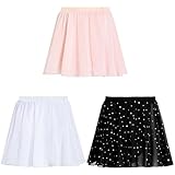 Gogokids Girls Dance Ballet Skirt, Chiffon Tutu Skirts Fluffy Ballet Dress for 3-11 Years Girls