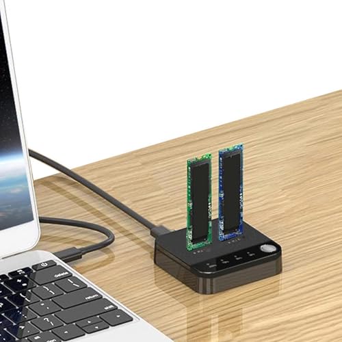 Duplicador M.2 Clonador, Estación Dock Dual SSD NVMe y SATA miniatura 7