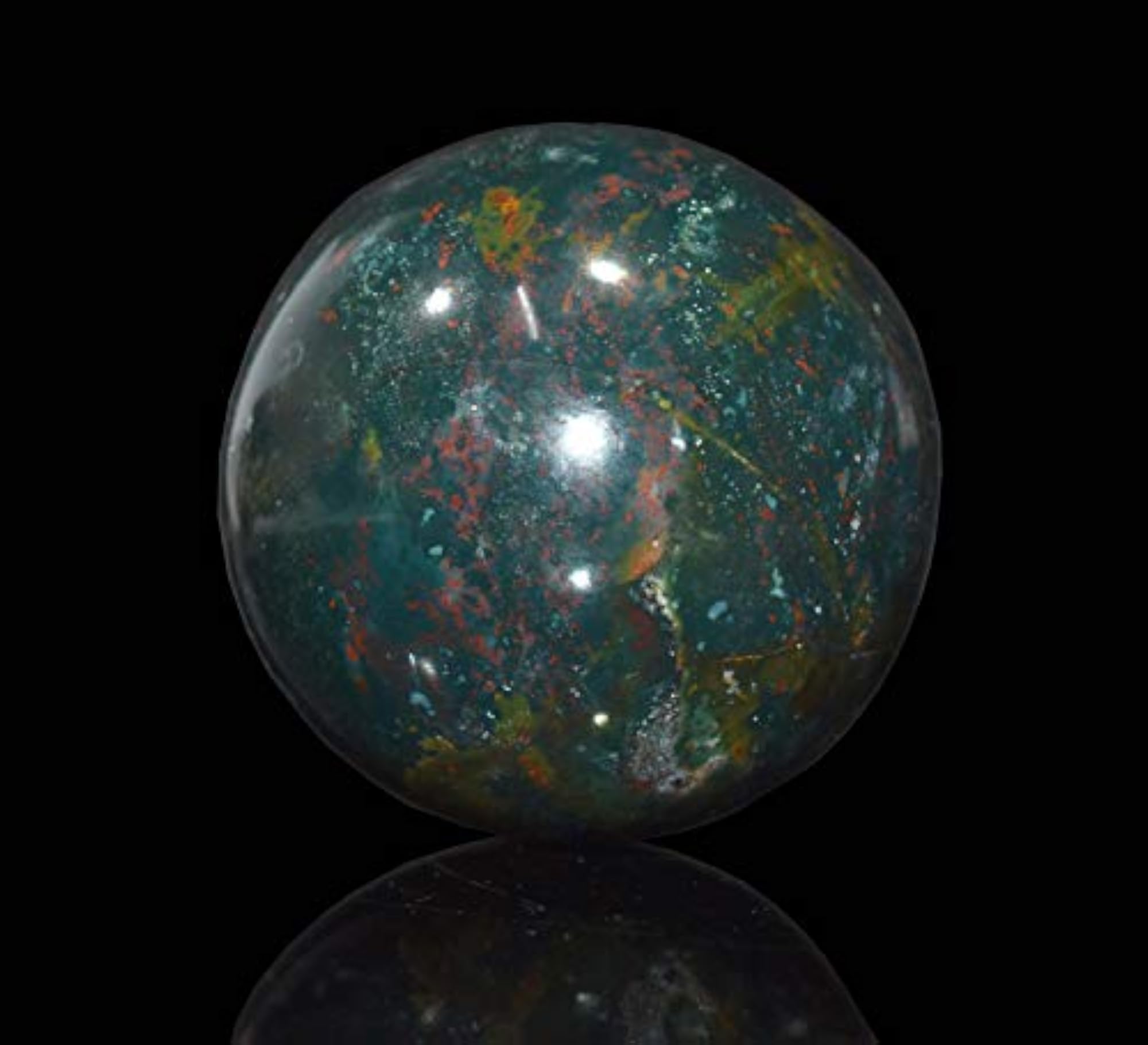 Bloodstone Chakra Balancing Sphere, Natural Healing Crystal