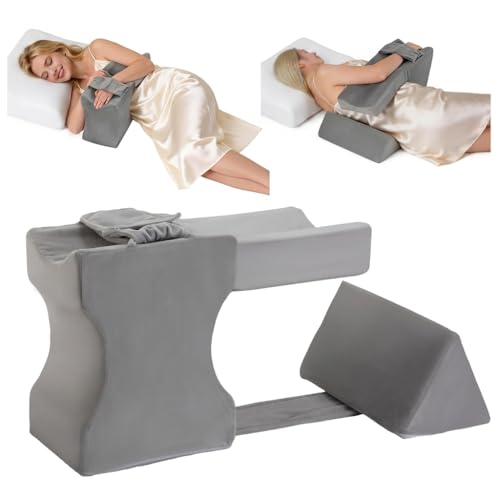 Shoulder Surgery Pillow for Sleeping Arm Elevation Pillow for Rotator Cuff Recovery After Shoulder Surgery Supplies Side Sleeper Cushion for Pain Relief Broken Arm Post Surgery Must Haves