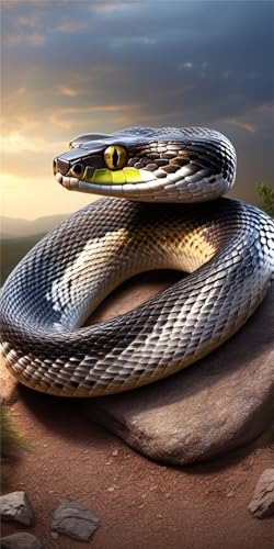 Peinture diamant serpent gris kit complet 5D pour point de croix et détente
