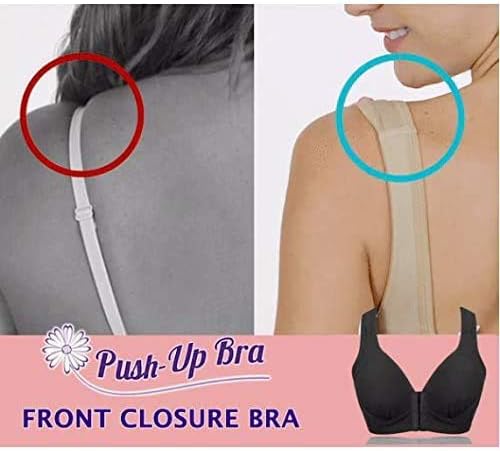 WORUIJIA MASI Bra - Plus Size Front Closure Elastic Push Up Comfort Bra, Bras for Women, Full Coverage for Best Support
