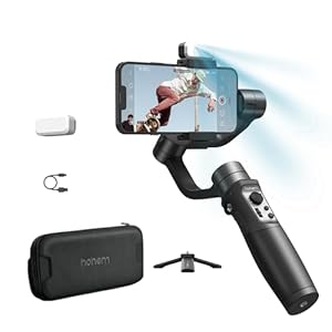 hohem iSteady Mobile Plus Kit Smartphone Gimbal Stabilizer,3-Axis Phone Gimbal w/Fill Light,360° Infinite Rotation,Max Payload 280g,Android and Phone Gimbal,YouTube TikTok Video Vlogging Stabilizer