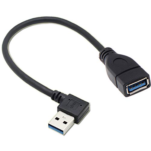 CY USB 3.0 Type-A Male Angled to USB 3.0 Type-A Female Extension Cable 20cm 5Gbps (Right Angled) - Image 3
