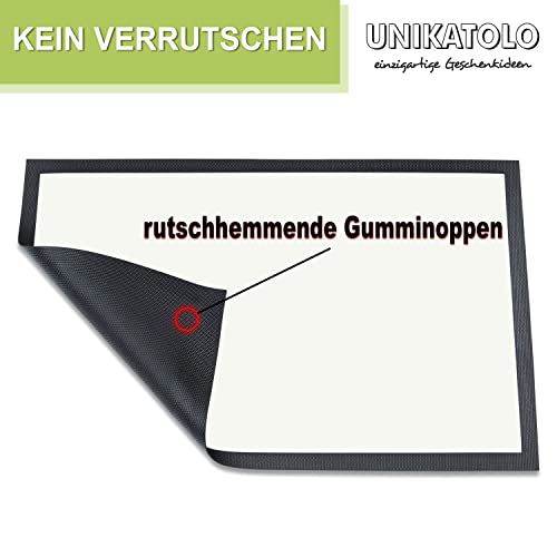 Unikatolo Personalisierte Fußmatte mit deinem Foto Bedruckt, Fußabtreter, Vorleger, Schmutzfangmatte Flur Eingangsbereich, Geschenkidee Hochzeit, Richtfest Einzug, Jubiläum, Hundefoto (50 x 35 cm)