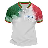Polo Hombre Media Cremallera Cuello Alto Diseño Italiano Rendimiento Atlético Informal Deportivo Polo Manga Corta Transpirable Elegante para Gimnasio Y Diario Estilo Activo M119