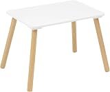 Atmosphera - Ensemble de Table et Chaises Enfant Alex - 3 Pièces (1 Table + 2 Chaises) - Plateau Résistant à l'eau - Mobilier de Chambre, Salle de Jeux - Fille et Garçon - Bois, Bords Arrondis, Blanc - 3
