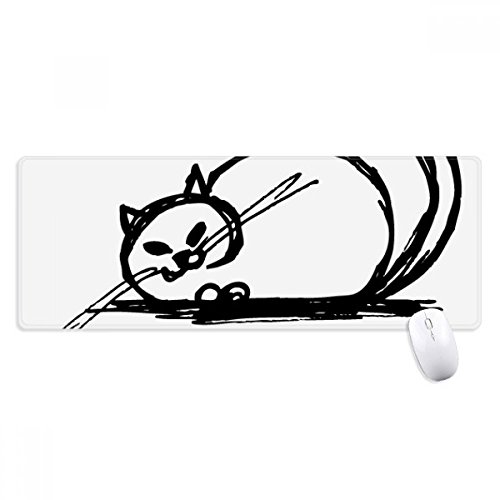 Alfombrilla de ratón grande de gato ideal para largas horas de juego y trabajo de oficina