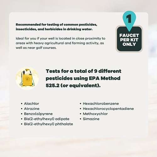Image of Tap Score Pesticides in Water Test Kit | Specialized EPA Certified Drinking Water Labs | #1 Best Home Water Test 2021-24 NYT Wirecutter | 100% Unbiased