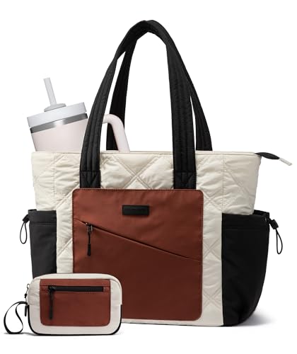 LOVEVOOK Tote Bag for Women, Puffer Bag and Work...