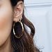 Doubnine Hoop Earrings for Women Golden Large Earrings Thick Round Chunky Fashion Jewelry 50 mm (golden)